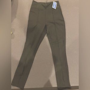 Black leggings, work pant style